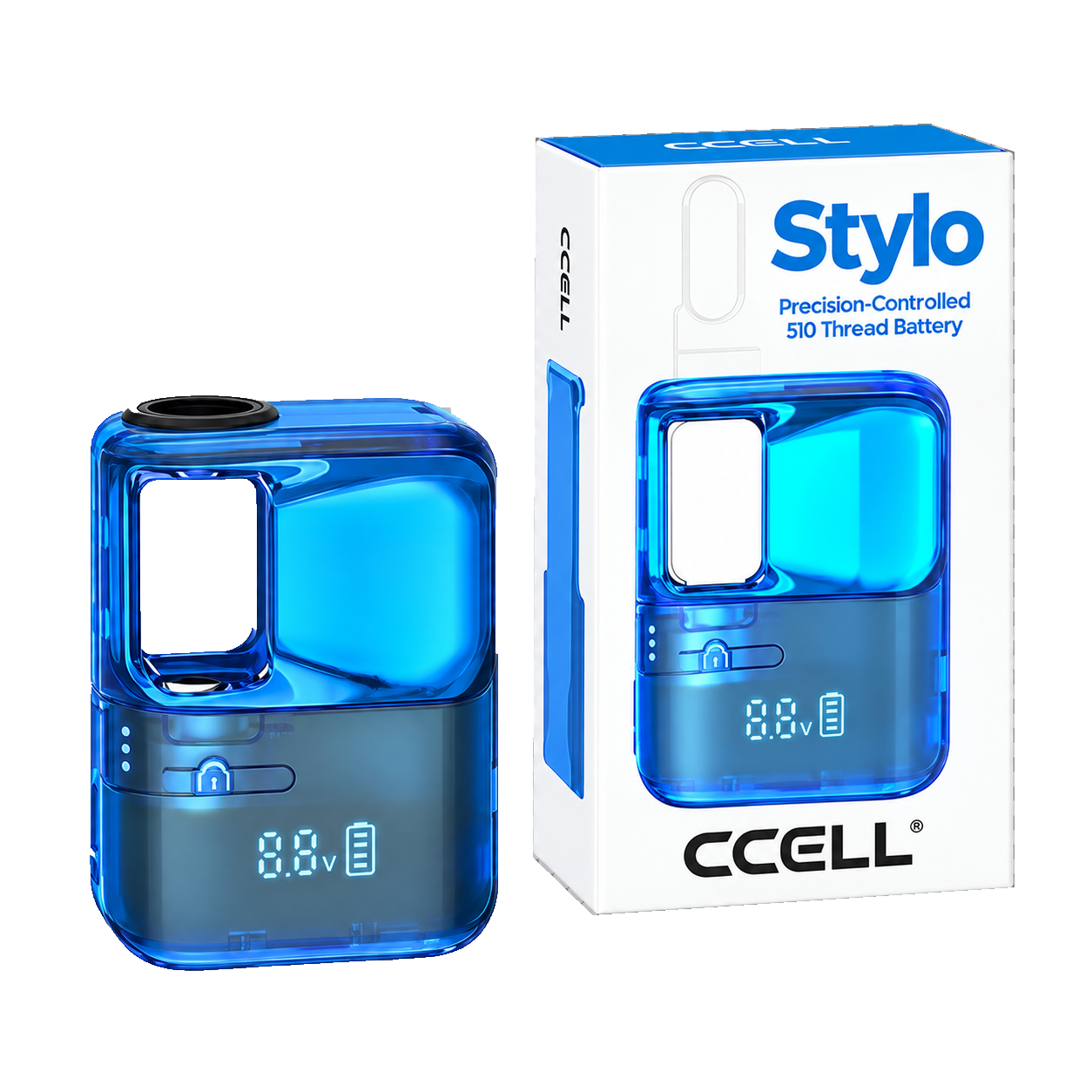 ccell stylo blue sharpened transparent