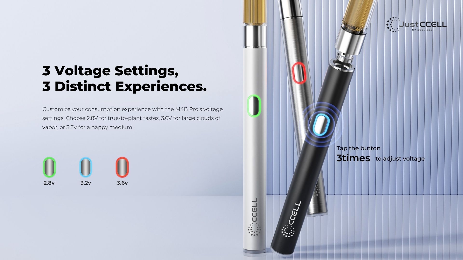 Voltage settings for distillate, live resin, and rosin